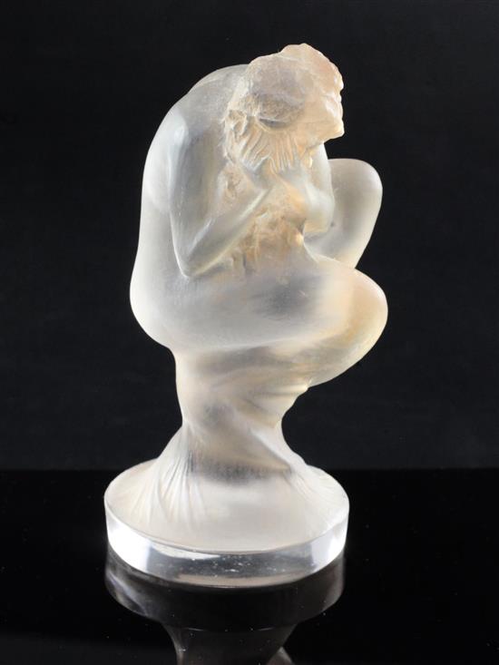 Sirène/Small Mermaid. A glass mascot by René Lalique, introduced 1920, No.831 Height 10.2cm.